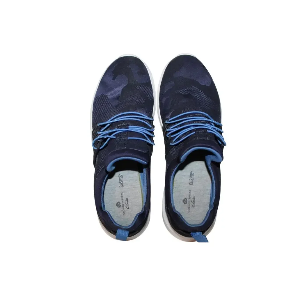 Clarks Cloudsteppers Nova Ave Sneakers, #61353327, Navy/Blue Camo, Womens US 8